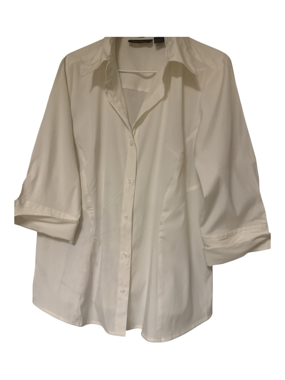 Ashley Stewart size 14 Classic White Button-Front Women's Blouse